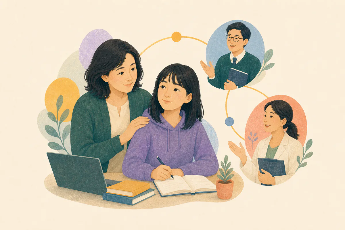 家长为孩子连接学校和专业支持